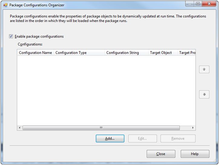 Enable package configuration
